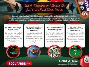 Top 4 Reasons to Choose Us for Your Pool Table Needs [infographic]